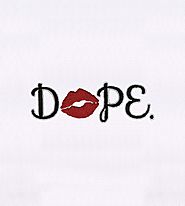 Dope Kissing Lips Embroidery Design| EMBMall
