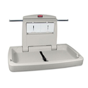 Rubbermaid Commercial FG781888 Horizontal Baby Changing Station, 33.25" Length x 21.5" Width x 4" Height, Light Platinum