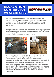 Professional Excavation Contractor in Westchester — Leonardi & Sons