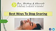 Best Ways to Stop Snoring