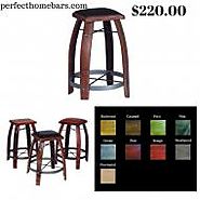 Portable Collection Design Bar Stools With Chocolate Leather Seat