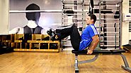 Seated Flat Bench Leg Pull In