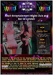 Fully Licensed Adult Entertainment Night Club and Bar in London