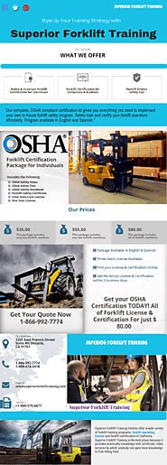 Style Up Your Forklift Training Strategy with Superior Forklift Training