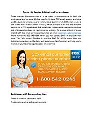 Call +1-800-542-0248 for cox email support