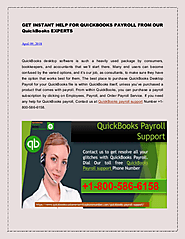 For instant QuickBooks Payroll support dial +1-800-586-6158