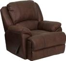 Flash Furniture MEN-DSC01035-BOMBER-GG Over Stuffed Bomber Jacket Microfiber Lever Rocker Recliner, Brown