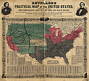 A map of the free and slave states.