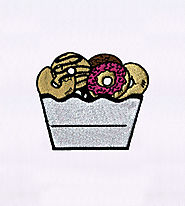 Basketful of Delicious Doughnuts Embroidery Design | EMBMall