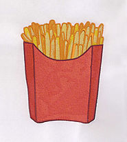 Delectably Cheesy French Fries Embroidery Design | EMBMall