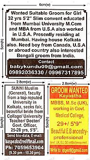Matrimonial Advertisement Booking in Times of India at Best Rates