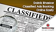Now Book Ads on Dainik Bhaskar Easily with Bookadsnow