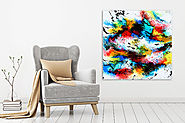 Altitude III - 100x100 cm - abstrakt maleri - akryl på canvas