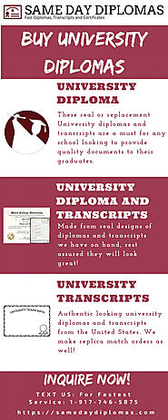 Buy University Diplomas | Visual.ly