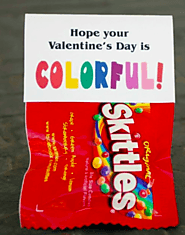 Skittles With Colorful Valentines