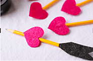 Graphite Pencils Turned Into Heart Arrows