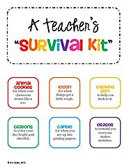 GIFT Teacher Survival Kit Tags - for a New Teacher or Student Teacher