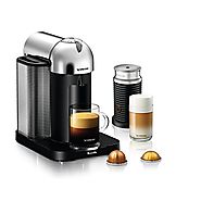 Nespresso Vertuo Coffee and Espresso Machine by Breville with Aeroccino, Chrome