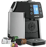 Gourmia GCM5100 One Touch Multi Capsule Coffee Machine - Compatible With Nespresso, K-Cup pods & More - Adjustable Te...