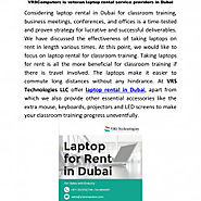 vrscomputers is veteran laptop rental service providers in Dubai | Visual.ly