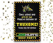 Dinotrux Thank you Card | Dinotrux Party Supplies – Birthday Prints