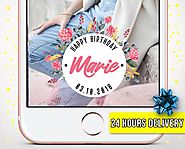 Flower Birthday Snapchat Geofilter – Birthday Prints