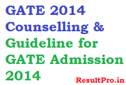 GATE 2014 Counselling Details, gate.iitkgp.ac.in 2014 Dates, Procedure Guideline