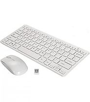 White Black Wireless Keyboard Mouse Combo