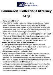 Commercial Debt Collections Attorney - KAVULICH & ASSOCIATES, P.C.