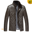 Fitted Quilted Leather Jacket for Men CW804078
