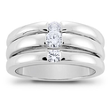 Platinum Womens Diamond Wedding Ring 4.00 - 8.00 Size Available