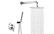 Top 10 Best Wall Mounted Rainfall Shower Head with Handheld | elink