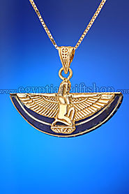 18k Pure Gold Necklace With Egyptian Designs