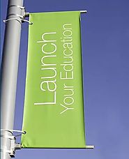 Custom Light Pole Banner Fabric or heavy duty Vinyl Banner substrate. Digital printing for vinyl banners, and dye sub...