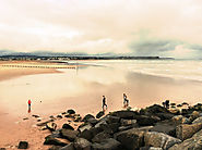 Fun in the Rainy Day at Beach