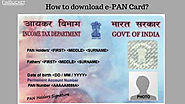 download electronic PAN card | PAN card | | finbucket |