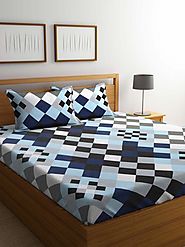 Buy Online Mafatlal Multi Color Cotton 144 TC Double Bed Sheet With Pillow Covers – mafatlalonline