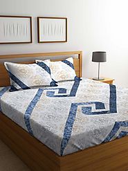 Buy Online Mafatlal Multi Color Cotton 144 TC Double Bed Sheet With Pillow Covers – mafatlalonline