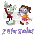 Z is for Zombies Shower Curtain on CafePress.com