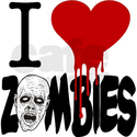 I Love Zombies Shower Curtain on CafePress.com