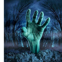 Zombie Hand Rising Shower Curtain on CafePress.com
