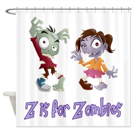 Headline for Zombie Shower Curtain Set