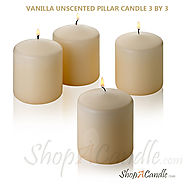 Buy Vanilla Unscented Pillar Candle 3 X 3 Inch On Shopacandle