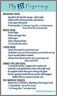 Meals ideas for a fit pregnancy