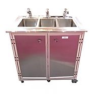 All Stainless Steel 3 Basin Utensil Washing Portable Sink Model: NS-003SS