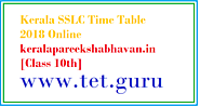 Kerala SSLC Time Table 2018 Online keralapareekshabhavan.in [Class 10th]