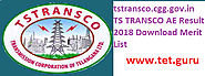 tstransco.cgg.gov.in TS TRANSCO AE Result 2018 Download Merit List