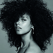 Girl afro black singer with Black singers