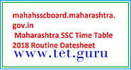 Maharashtra SSC Time Table 2018 Official Date Sheet सब Schedule Class 10