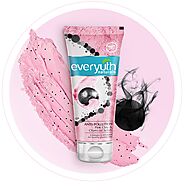 Buy Anti-Pollution Pink Clay & Charcoal Face Scrub Online | Everyuth Naturals